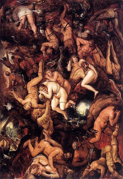 Frans Francken II The Damned Being Cast into Hell Norge oil painting art
